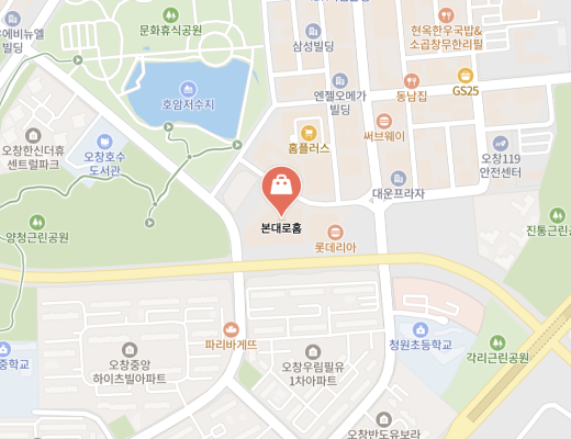 본대로홈 오창점 매장 위치 지도